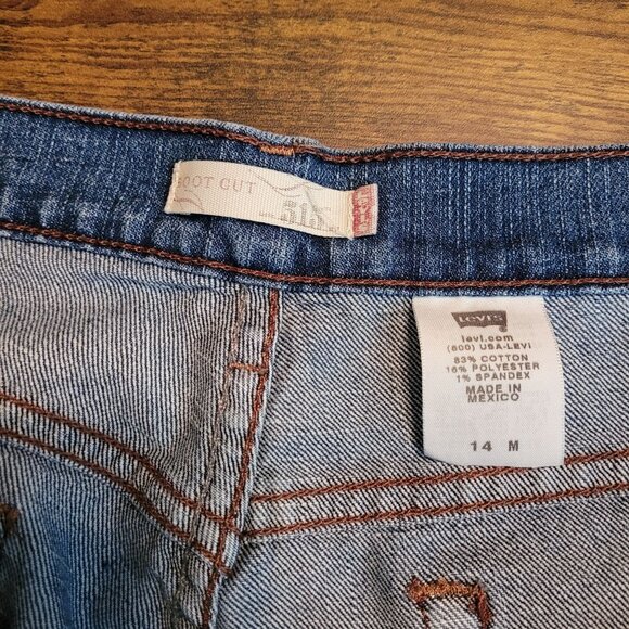 Vtg Levi's Jeans Size 14 Bootcut 515 High Rise Medium Light Wash Y2K Western - Picture 4 of 10